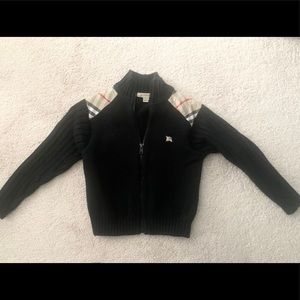 Toddler Burberry zip sweater